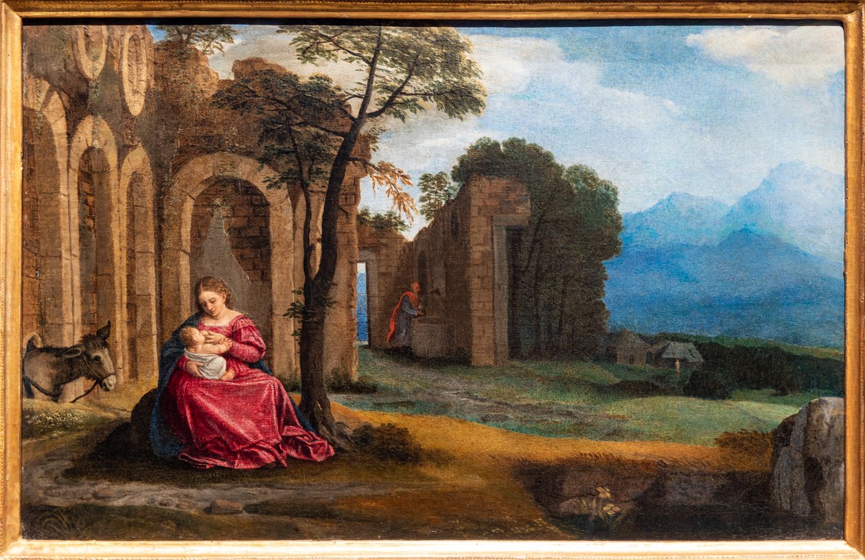 Repos pendant la fuite en Égypte - Giovanni Girolamo Savoldo