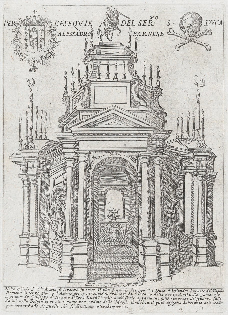 Catafalque pour le duc Alexandre Farnèse, 1593 - Giovanni Maggi