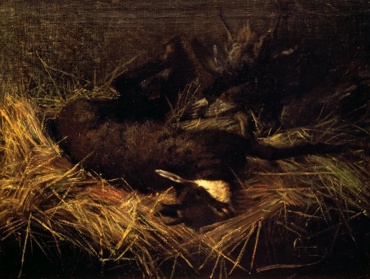 Chamois mort - Giovanni Segantini