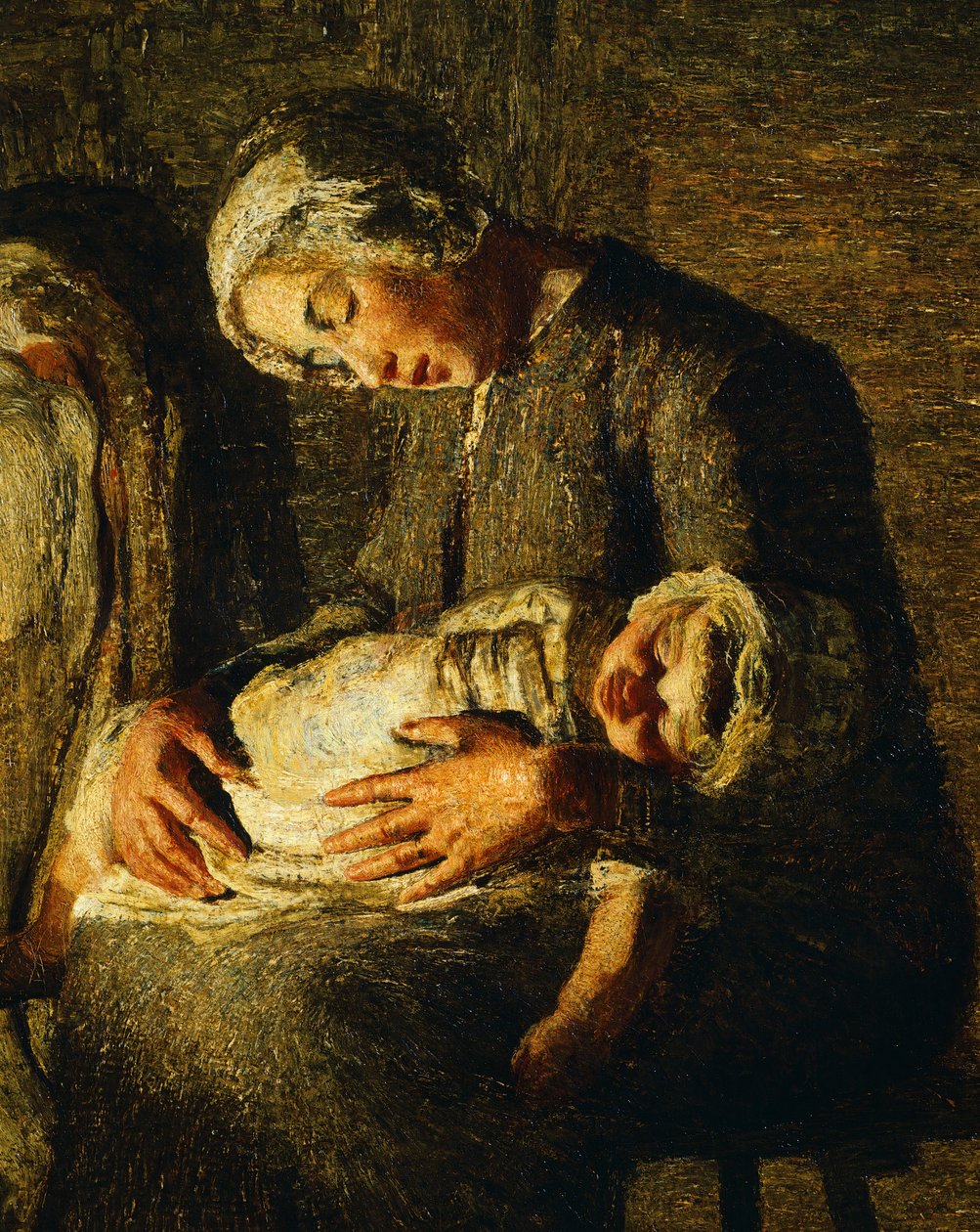 Les Deux Mères (détail) - Giovanni Segantini