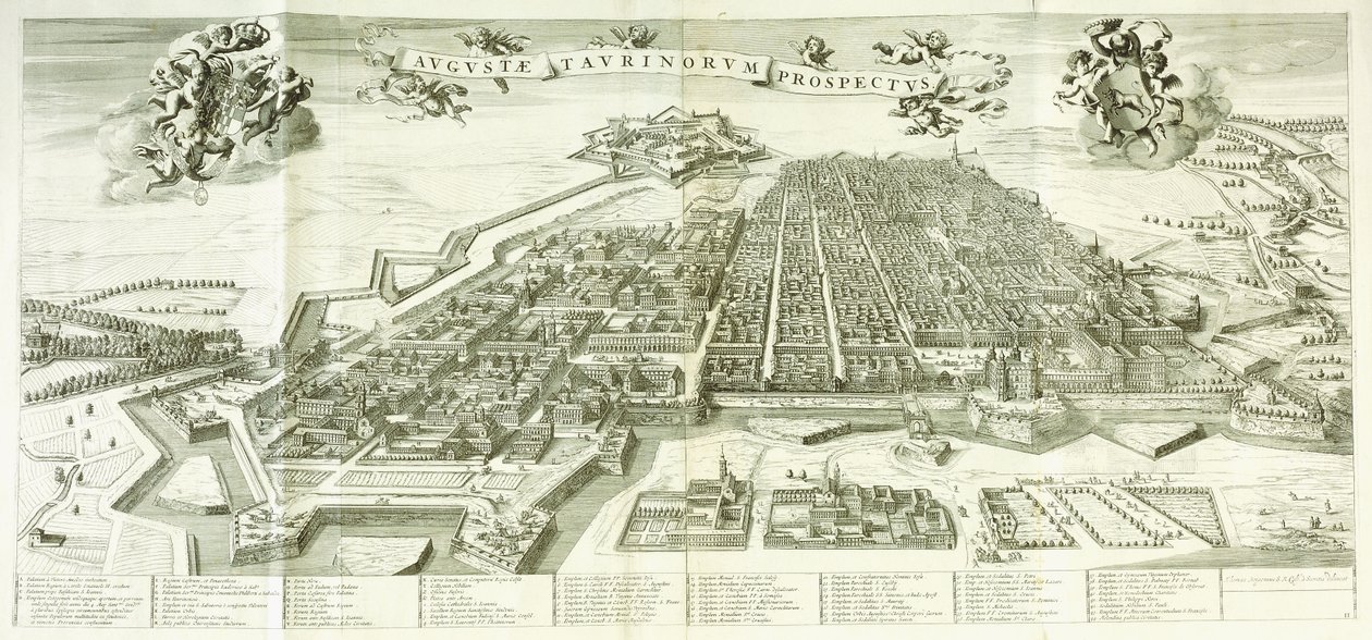 Vue de Turin, 1672 - Giovanni Tommaso Borgonio