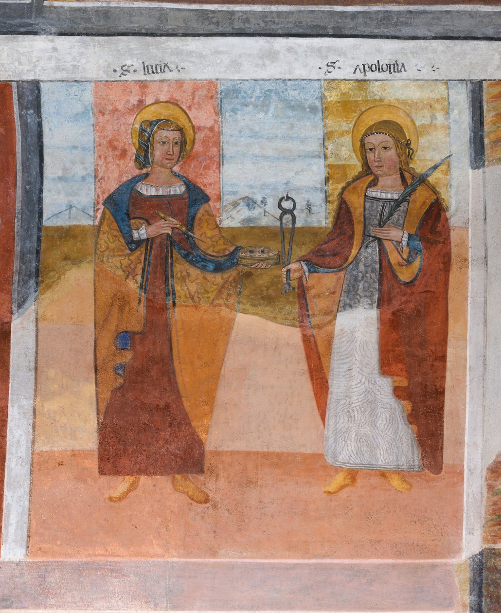 Sainte Lucie et Sainte Apollonie - Giovanni di Cherasco Botoneri