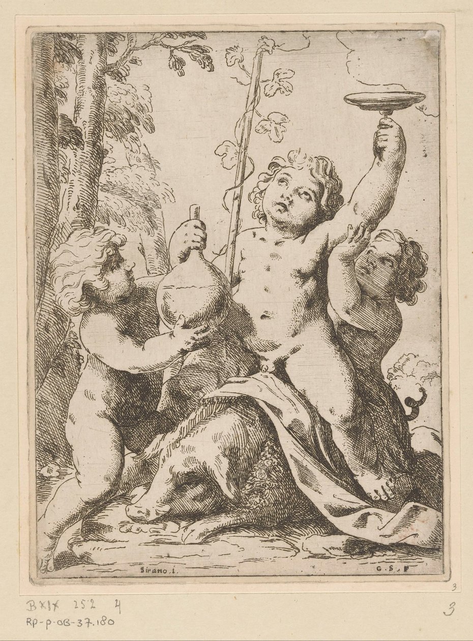 Bacchanale avec trois jeunes hommes - Girolamo Scarselli