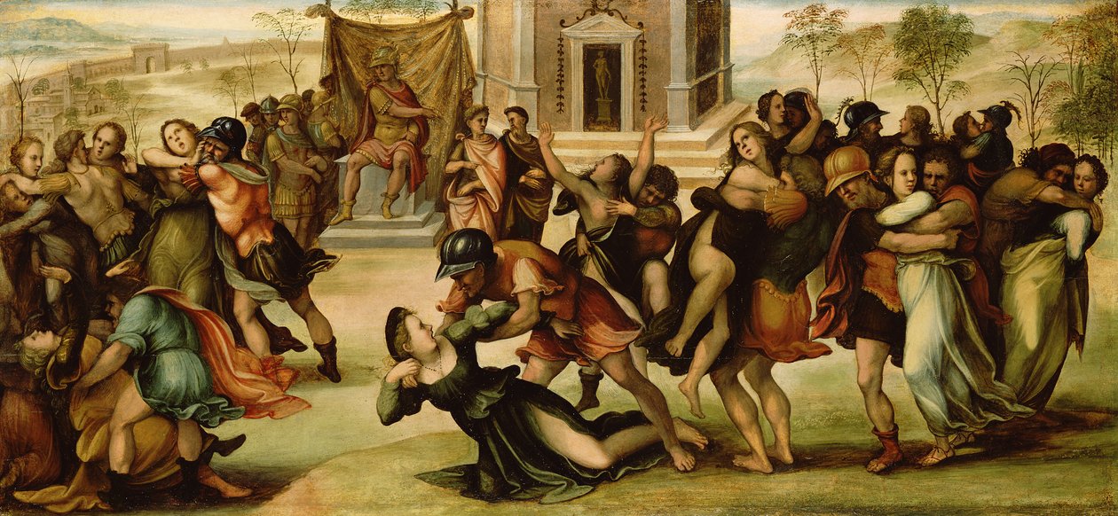 Enlèvement des Sabines, vers 1520 - Girolamo del Pacchia