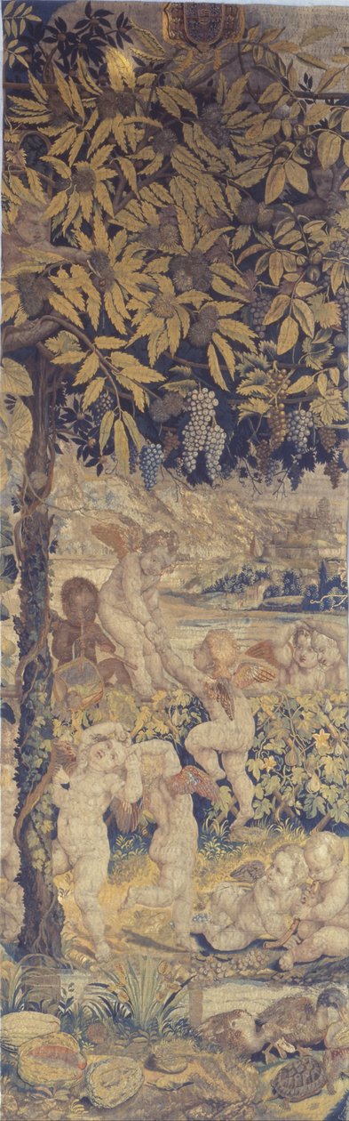 Tapisserie avec des putti jouant - Giulio Romano