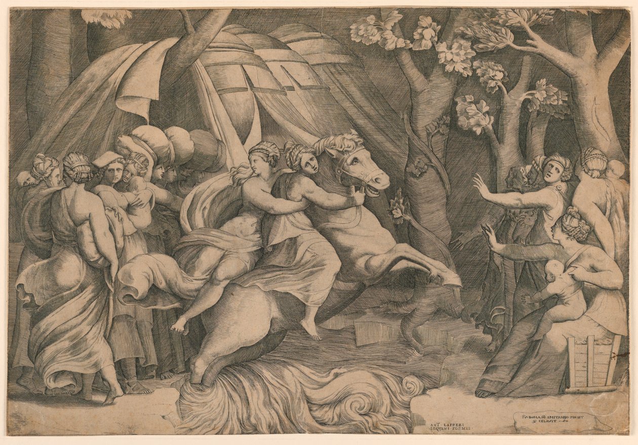Clélie traversant le Tibre - Giulio Bonasone