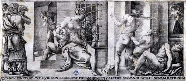 Charité romaine - Giulio Bonasone