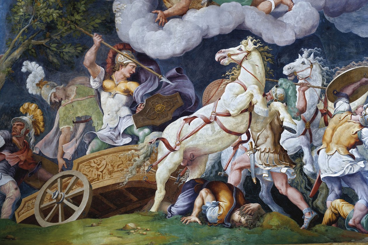 Diomède combattant Phégée et Idaïos - Giulio Romano