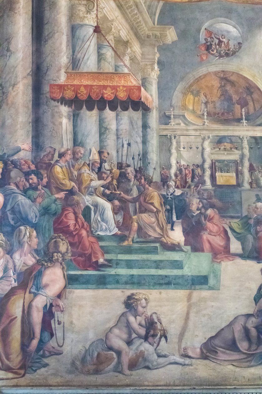 La donation de Rome (détail) - Giulio Romano
