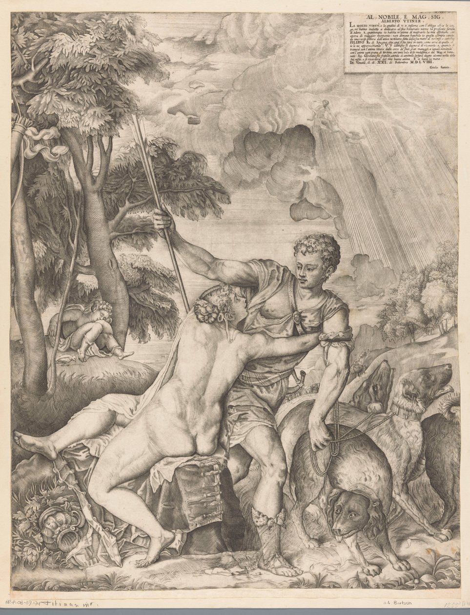 Vénus et Adonis - Giulio Sanuto