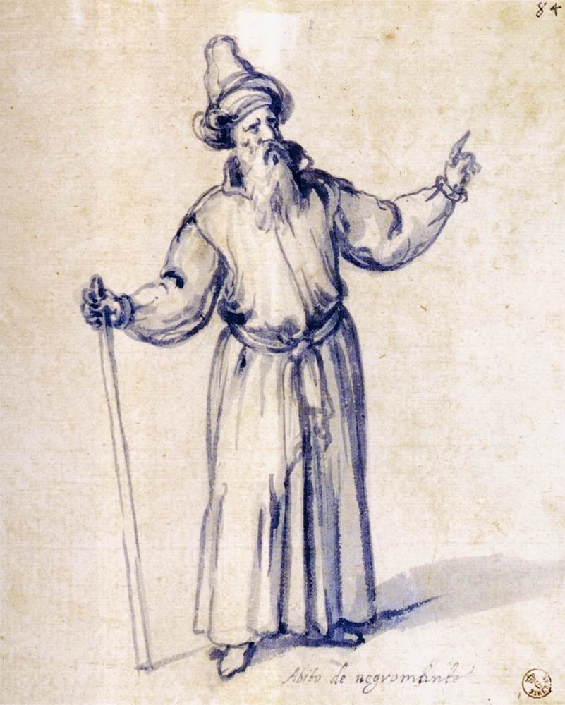 Dessin de costume pour un nécromancien - Giuseppe Arcimboldo