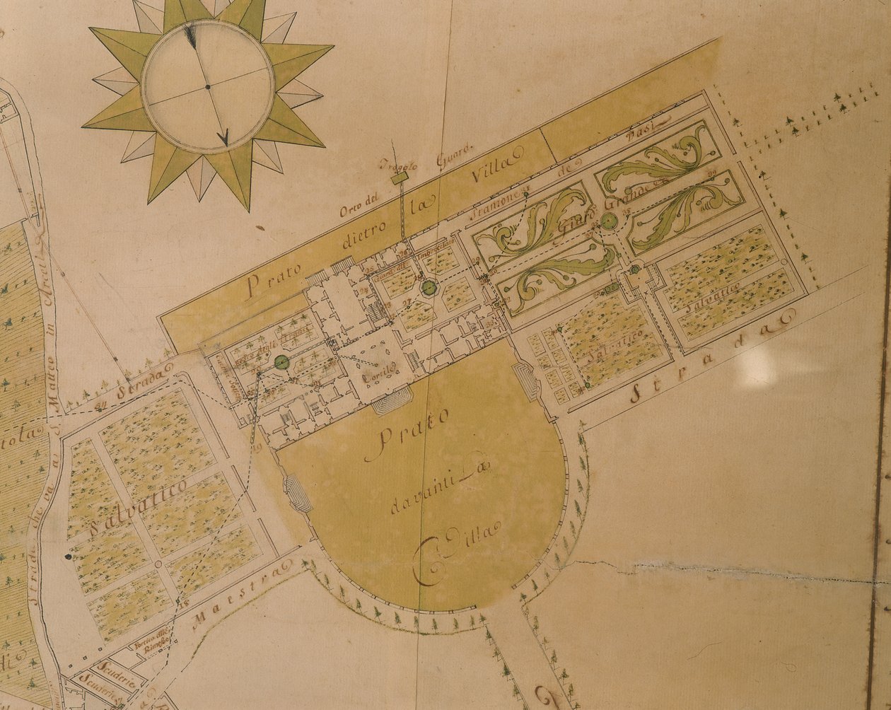 Plan de la Villa del Poggio Imperiale - Giuseppe Ruggieri
