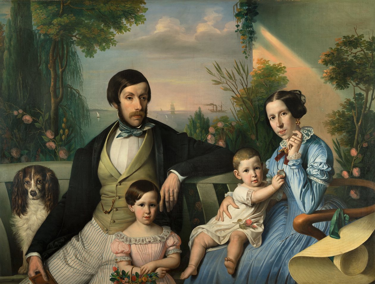 Pietro Stanislao Parisi avec sa famille - Giuseppe Tominz