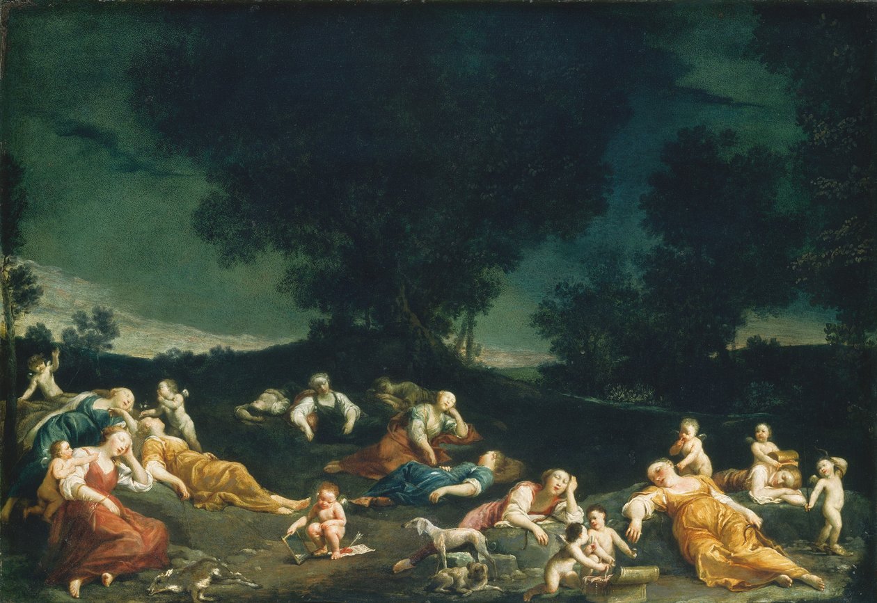Cupidons désarmant des nymphes endormies - Giuseppe Maria Crespi