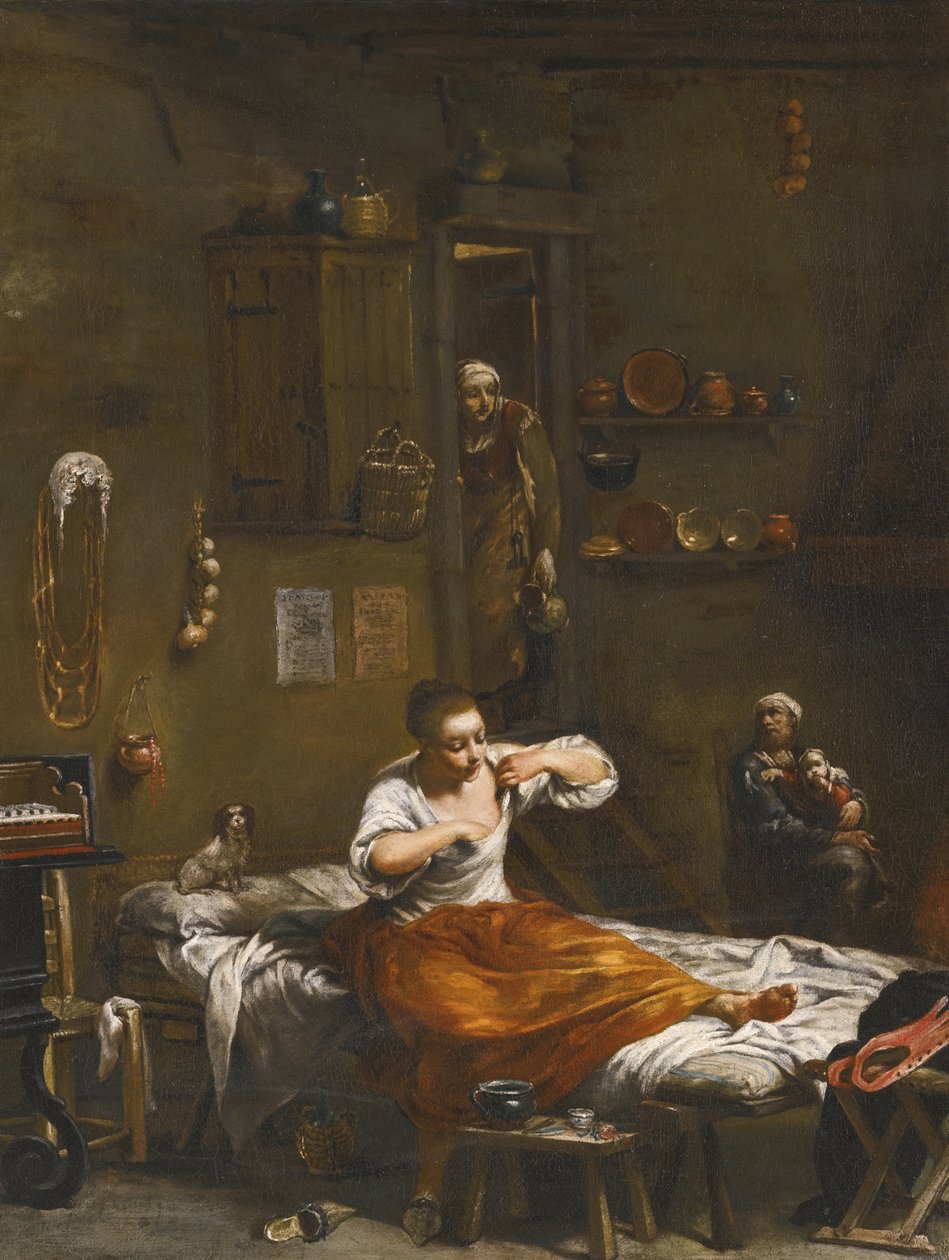 La chasse aux puces - Giuseppe Maria Crespi