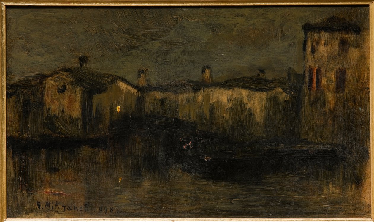 Paysage avec Maisons - Giuseppe Miti Zanetti