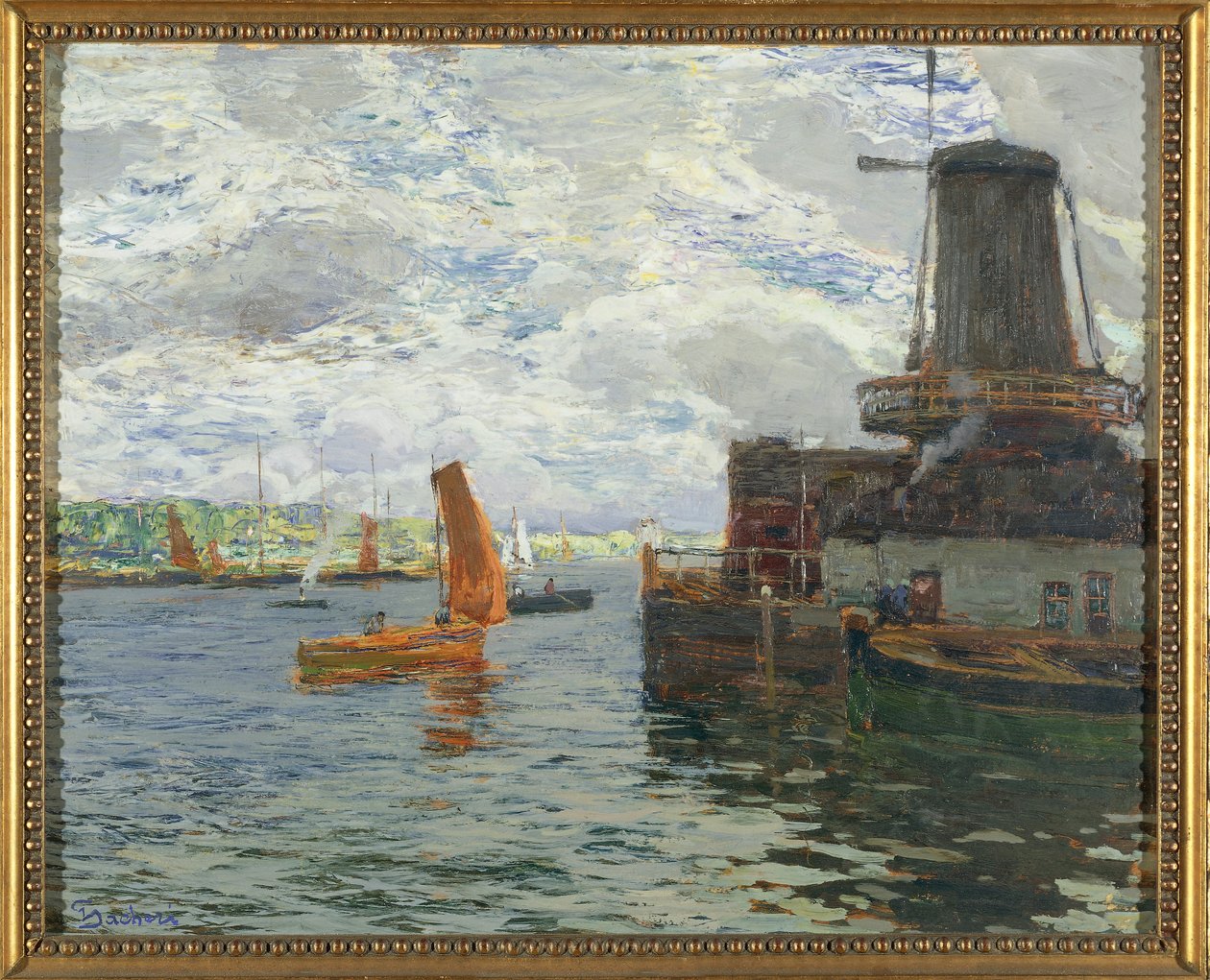 Moulin à vent à Dordrecht - Giuseppe Sacheri