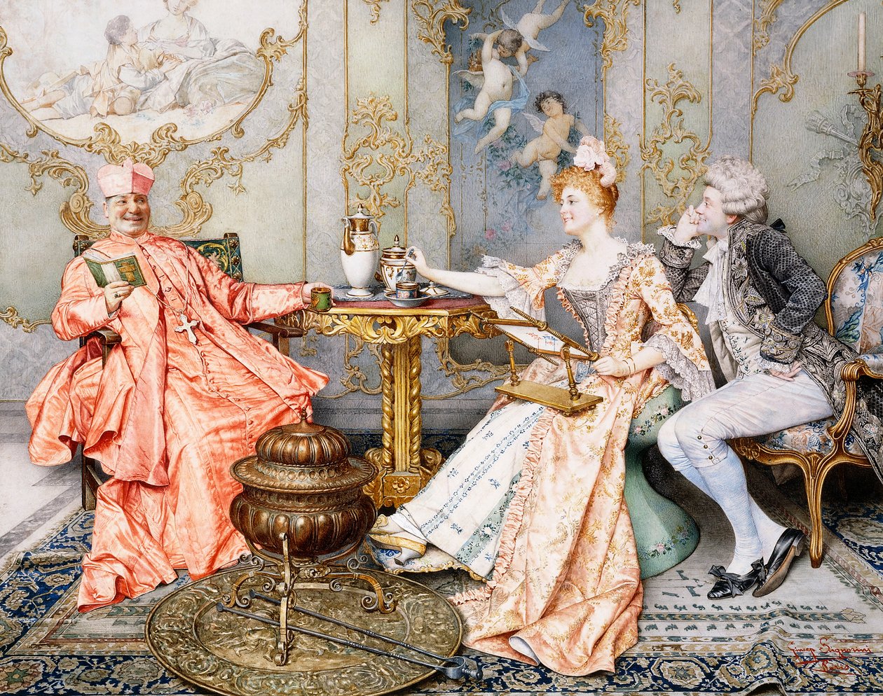 La fête du thé - Giuseppe Signorini