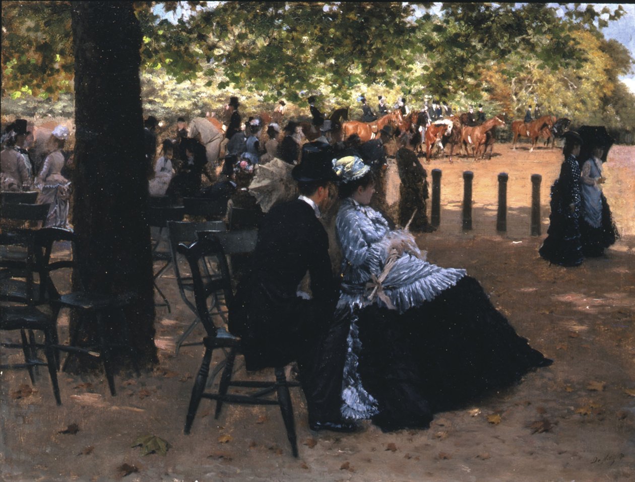 Flirtation, Hyde Park - Giuseppe de Nittis
