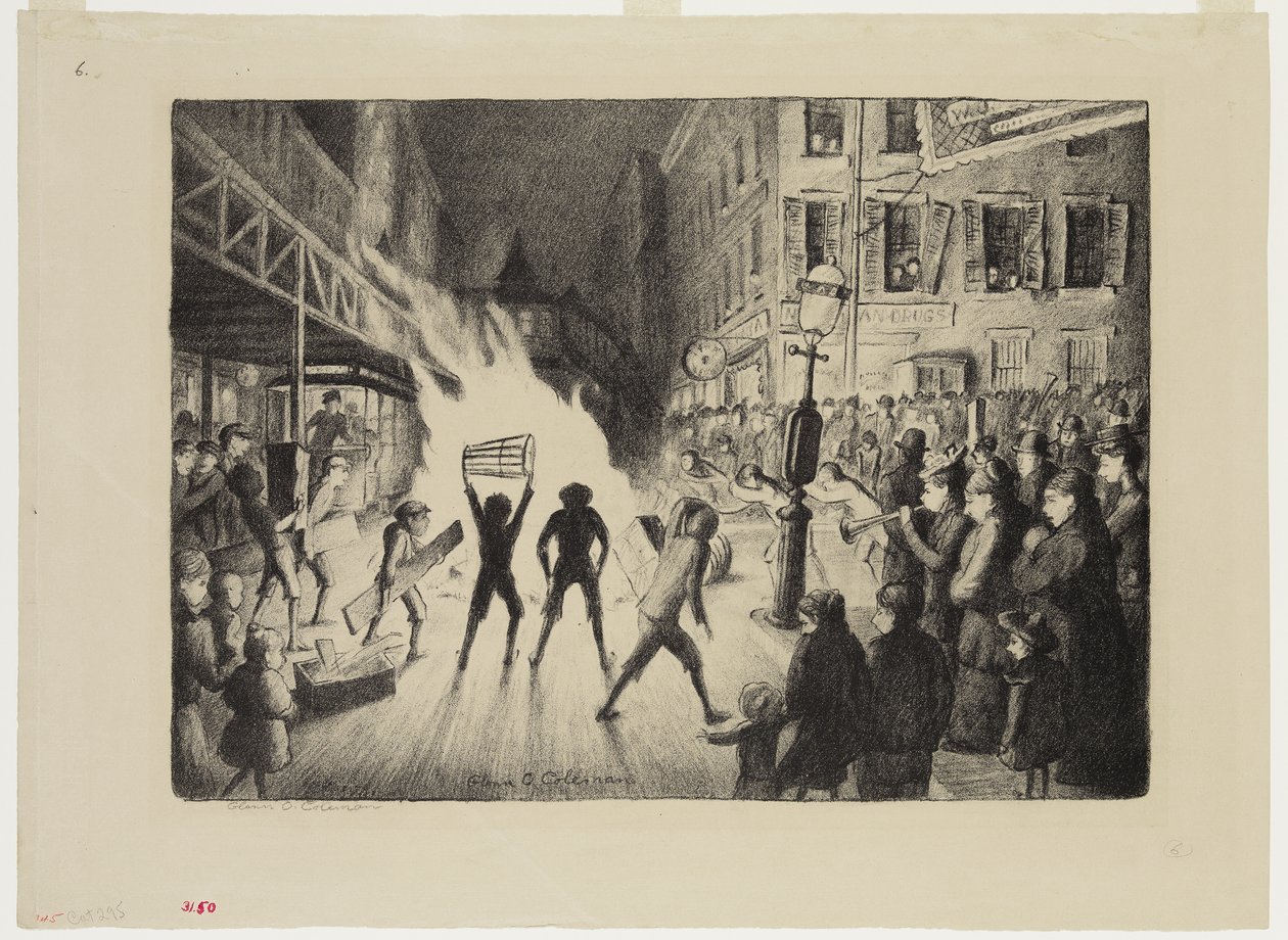 Feu de joie de la nuit électorale, 1928 - Glenn O Coleman