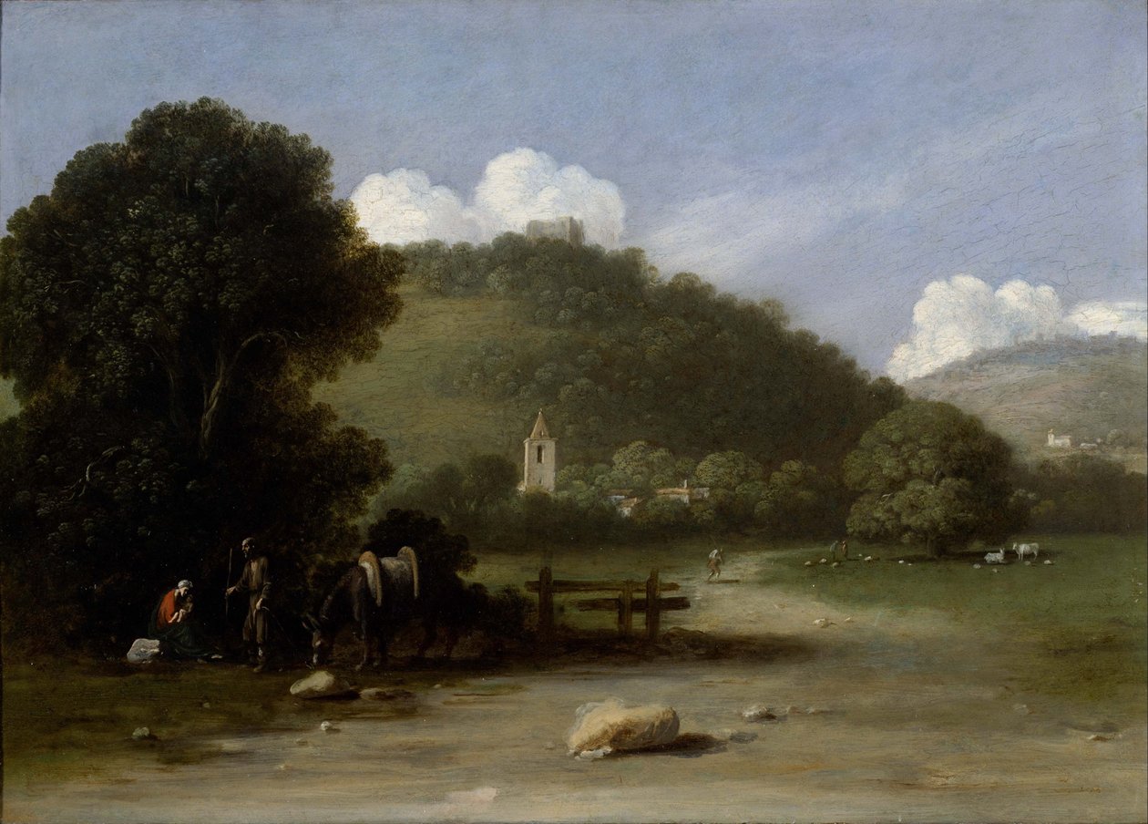 Paysage avec le repos pendant la fuite en Égypte - Goffredo Wals
