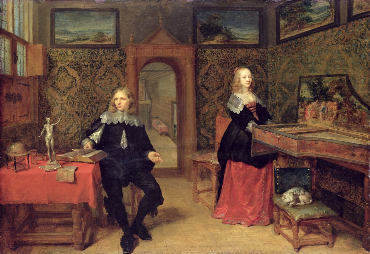 Le Jeune érudit et sa femme, 1640 - Gonzales Coques