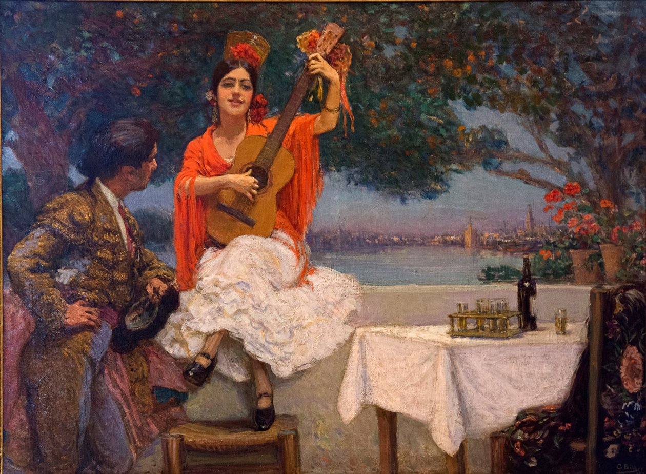 Gitane et torero avec le Guadalquivir en arrière-plan - Gonzalo Bilbao