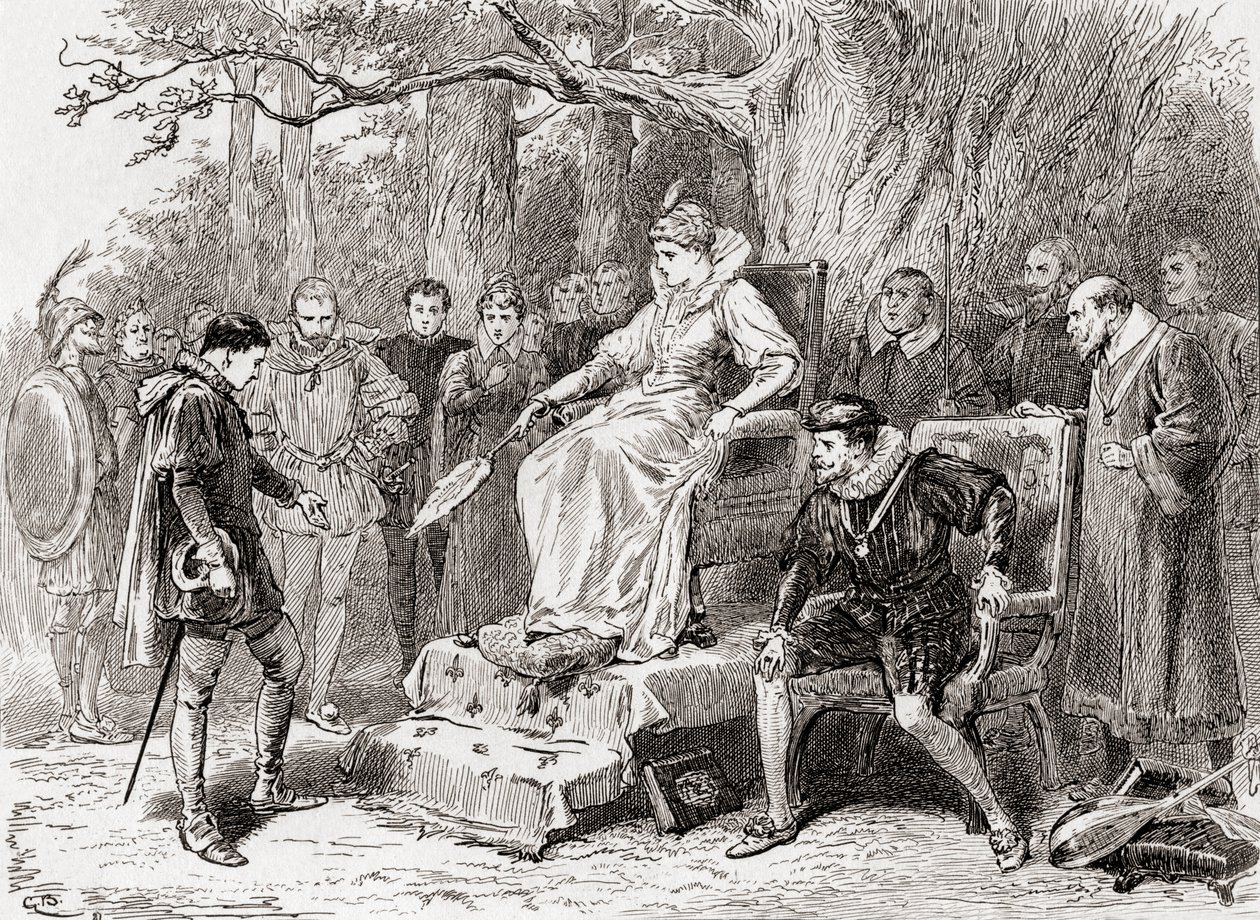 Une scène de la pièce de William Shakespeare Peines d
