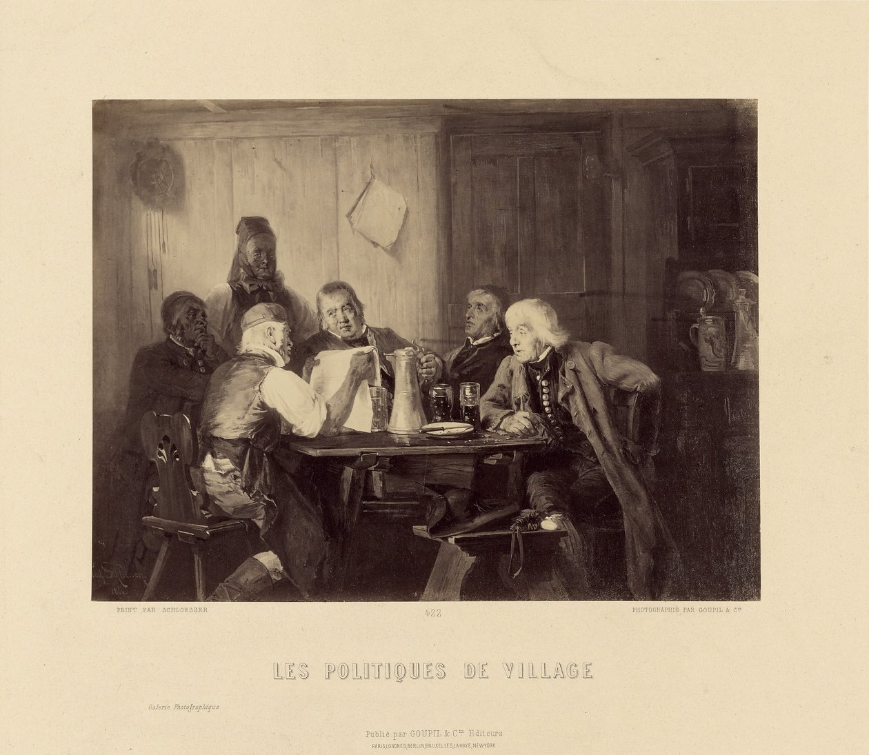"Les Politiques de Village" by Scholesser - Goupil and Cie.