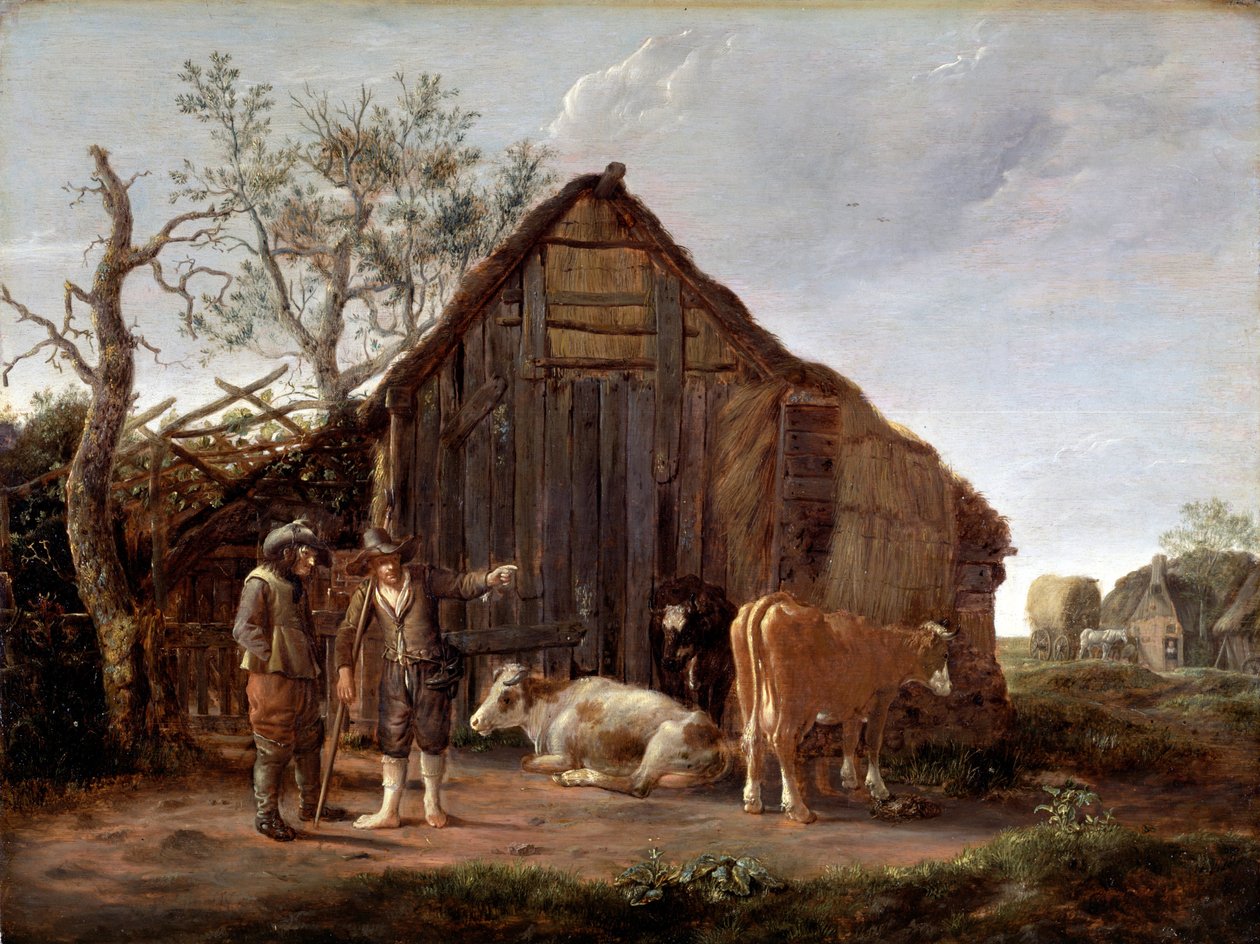 Deux Paysans avec des Vaches - Govaert Camphuysen