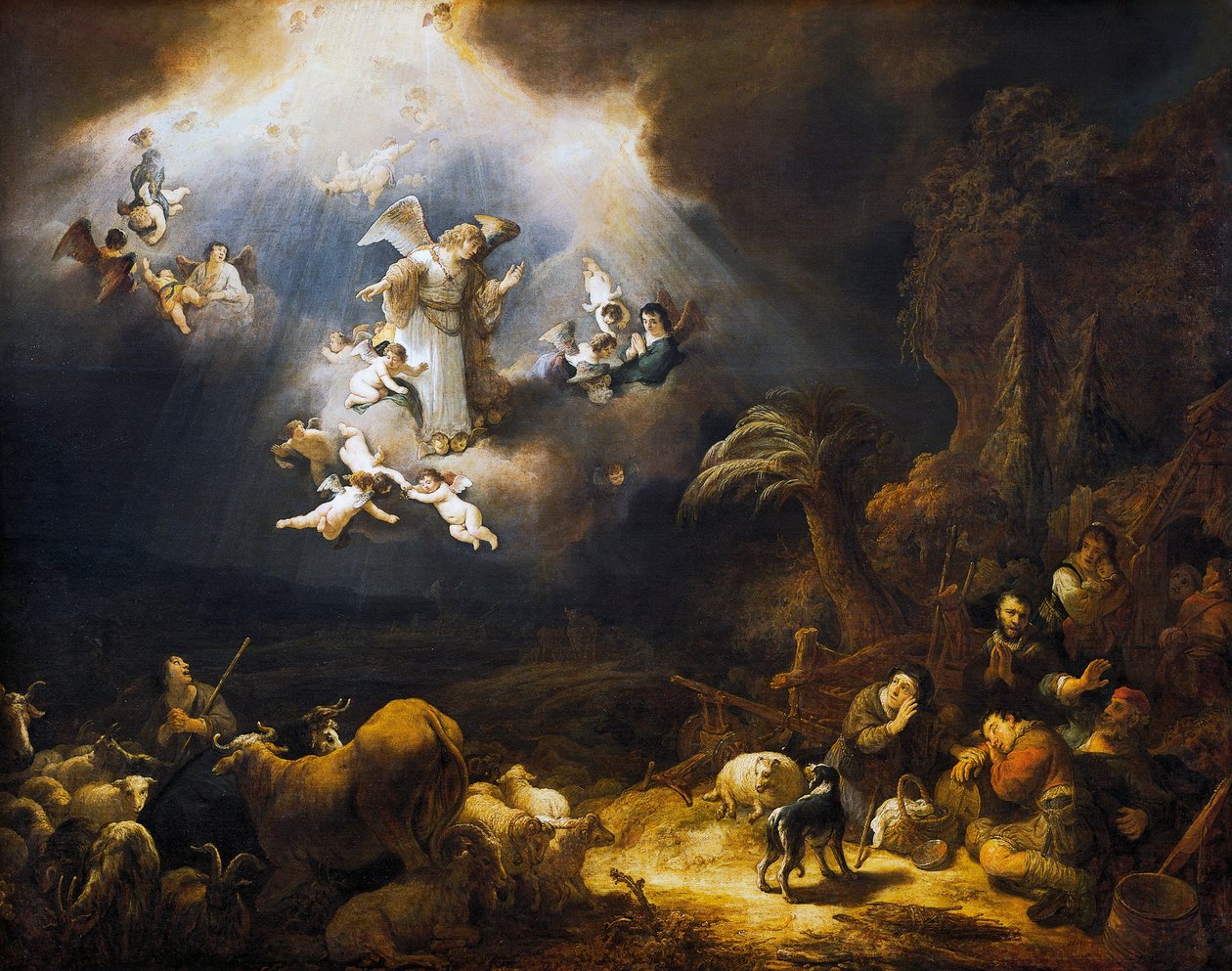 Anges annonçant la naissance du Christ aux bergers - Govaert Flinck