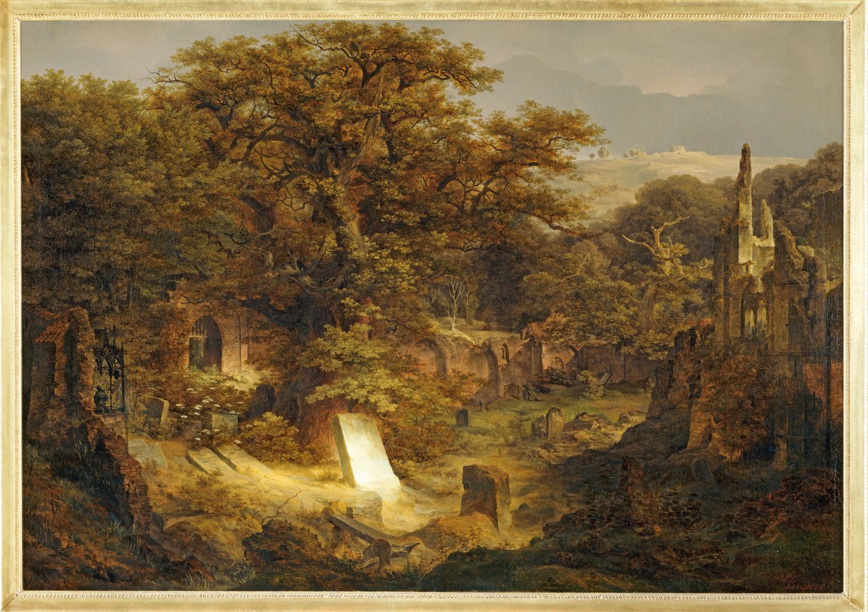 Paysage avec pierre tombale et ruines ... - Govaert Flinck
