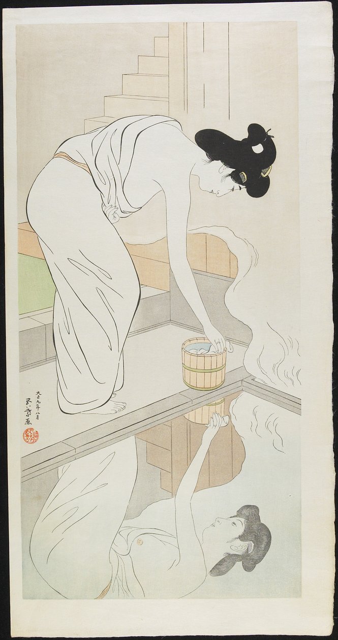 Femme aux sources chaudes, après 1929 - Goyo Hashiguchi