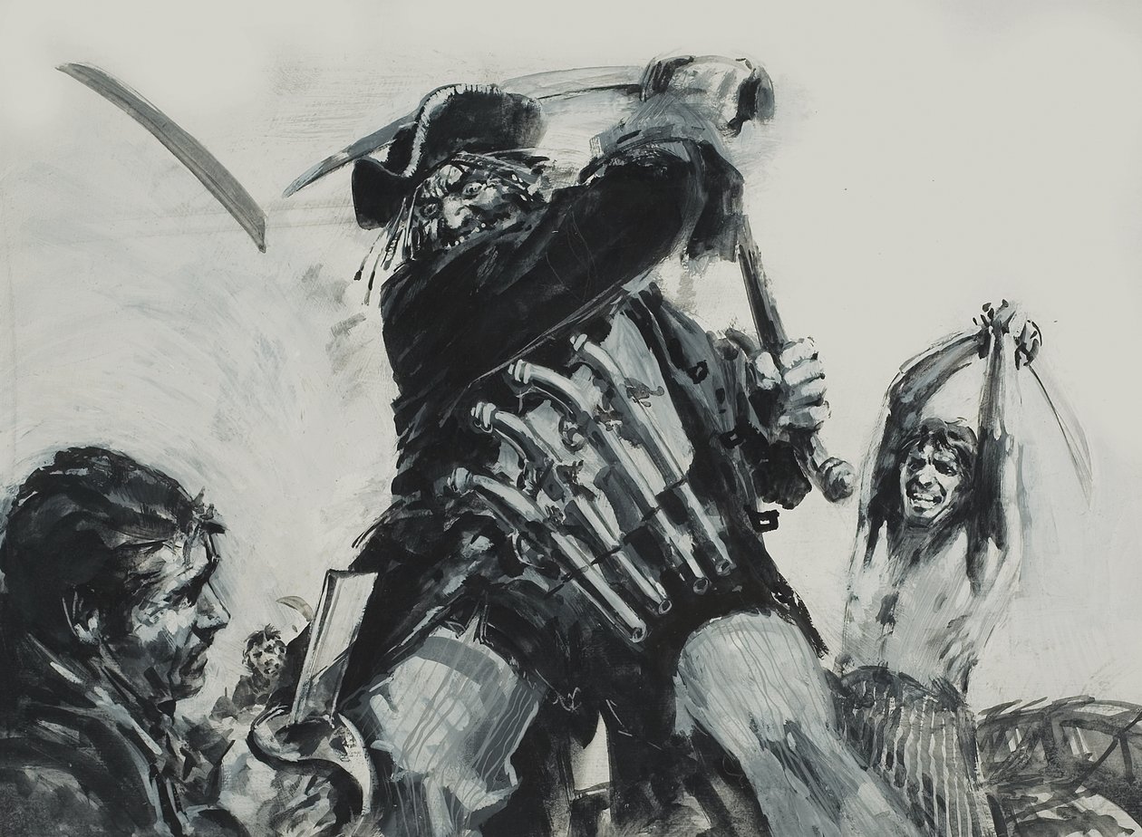 Barbe Noire (gouache sur papier) - Graham Coton