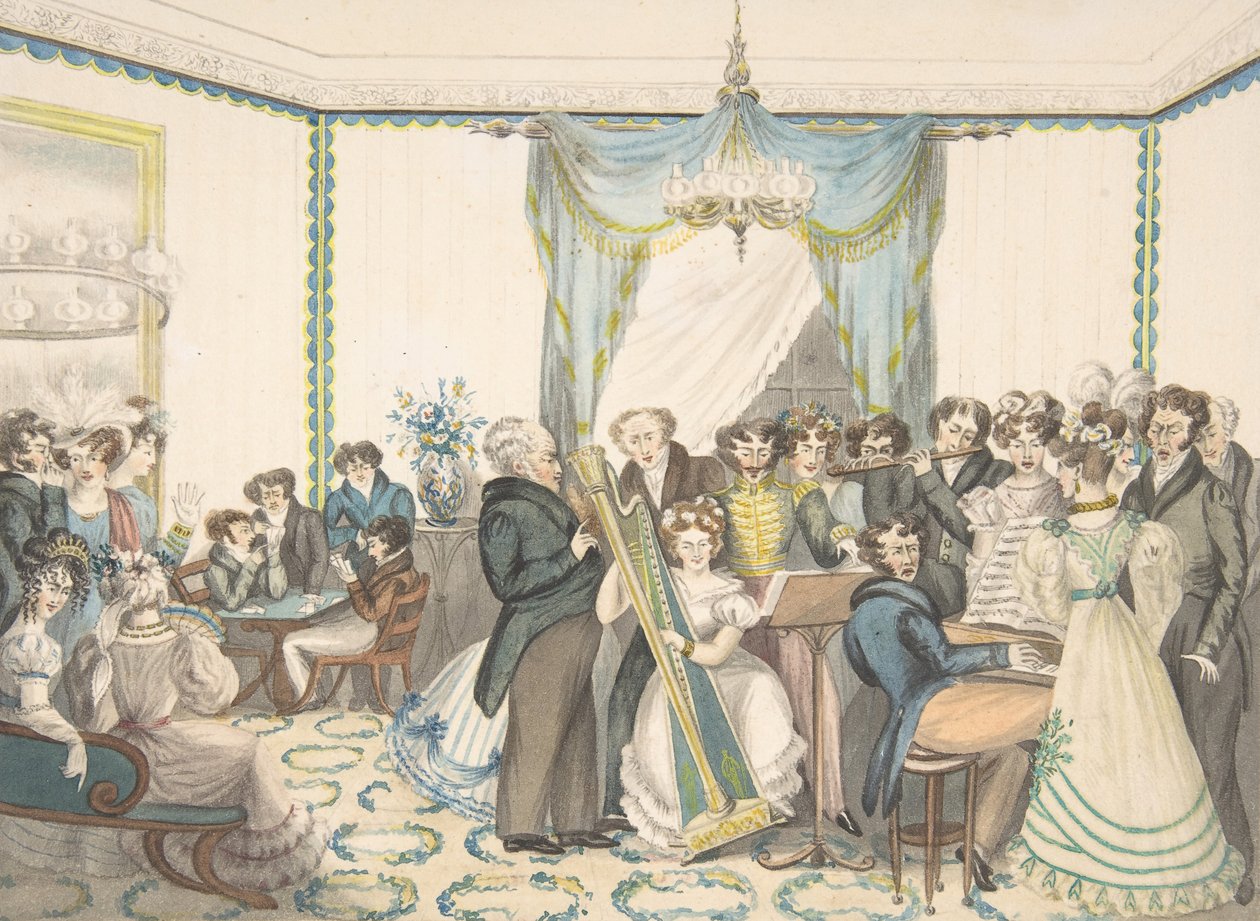 Un concert, 1820-30 - Granddaughters of Dr. Samuel Parr.