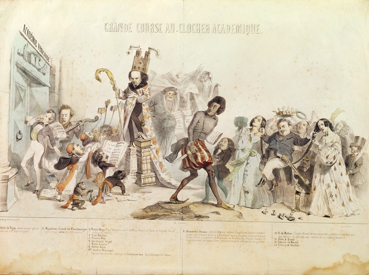 Le Grand Concours Académique, caricature de l