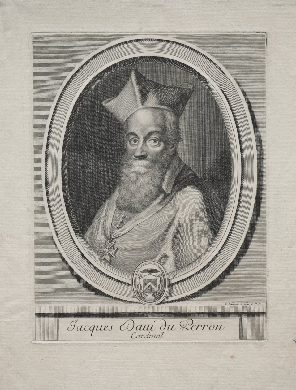 Cardinal Jacques Davey Duperron - Gérard Edelinck