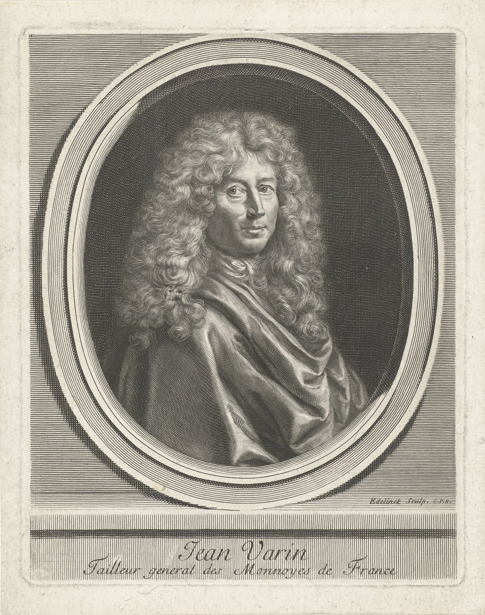 Portrait de Jean Varin - Gérard Edelinck