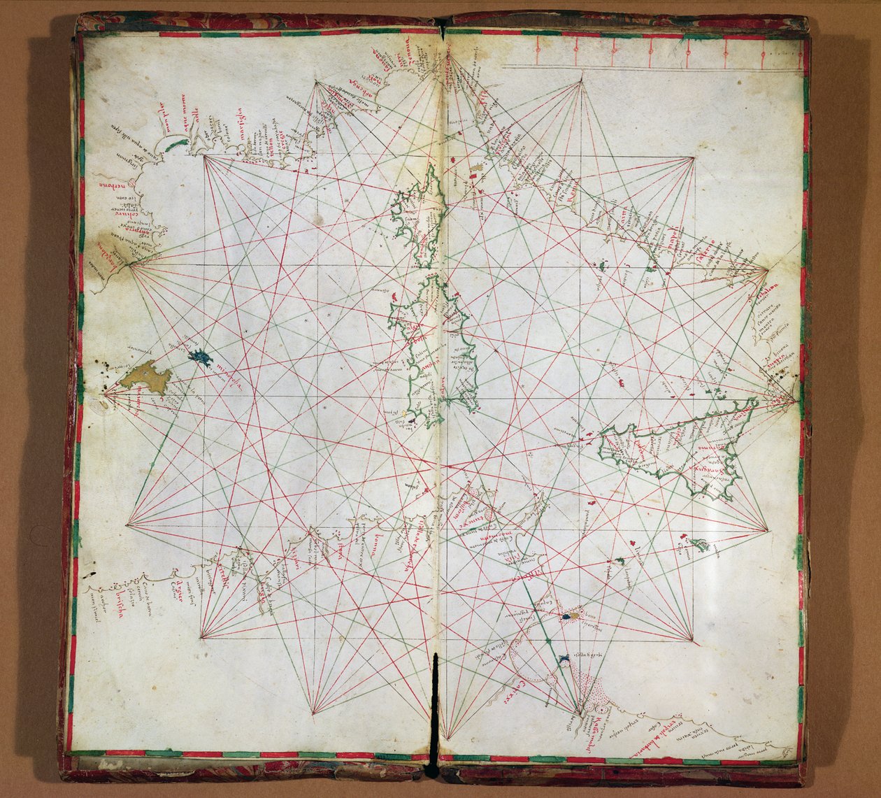Carte de la Méditerranée Centrale - Grazioso Benincasa