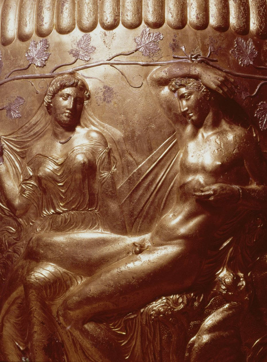 Détail du Cratère de Dherveni représentant Dionysos et Ariane - Greek