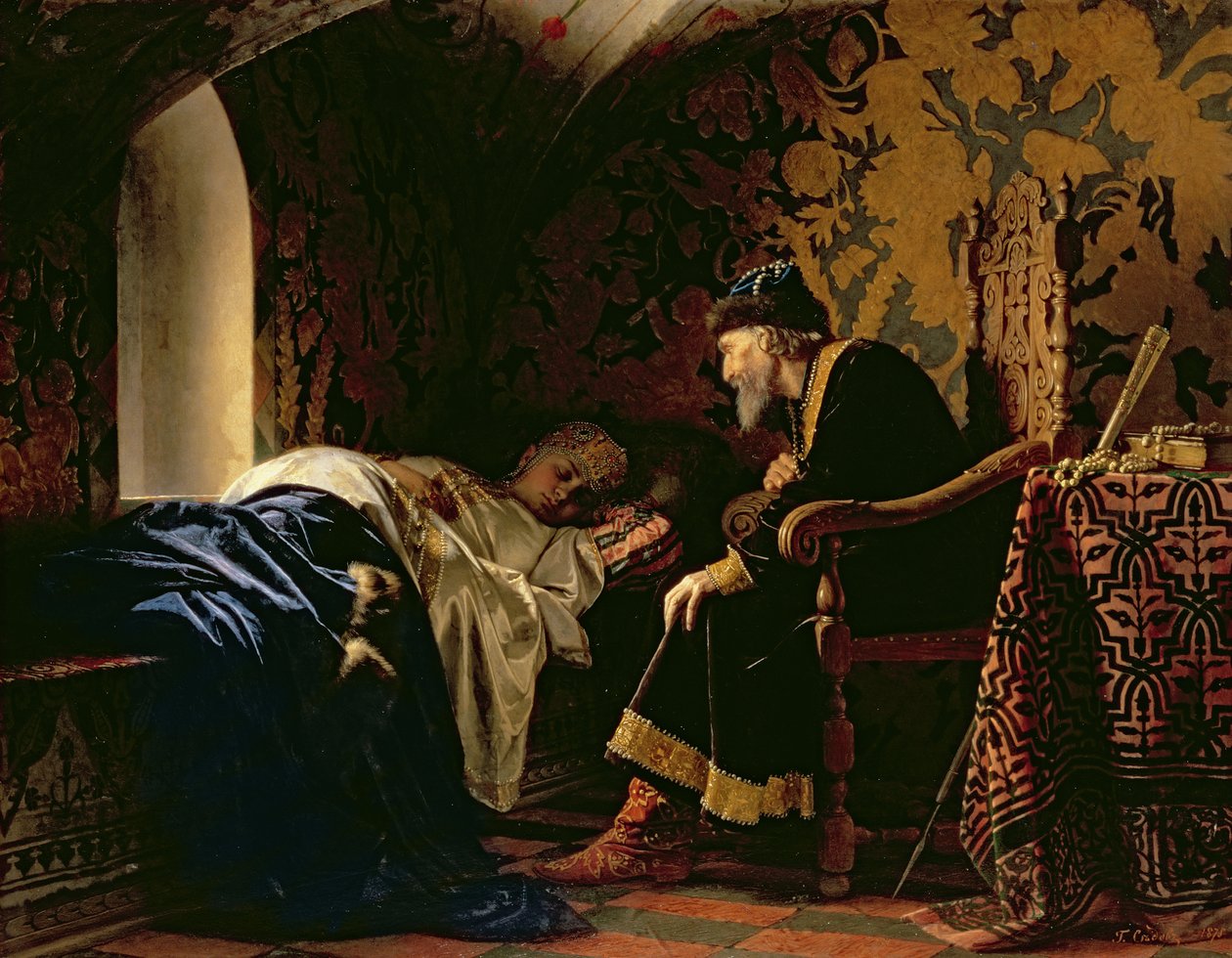Tsar Ivan le Terrible admirant Vasilia Melentevna, 1875 - Grigori Semenovich Sedov