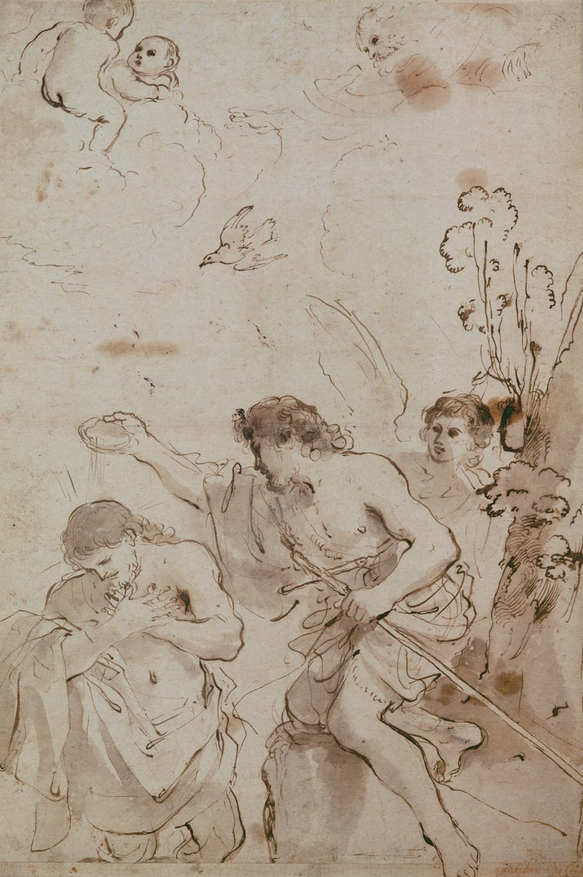 Baptême du Christ - Giovanni Francesco Barbieri