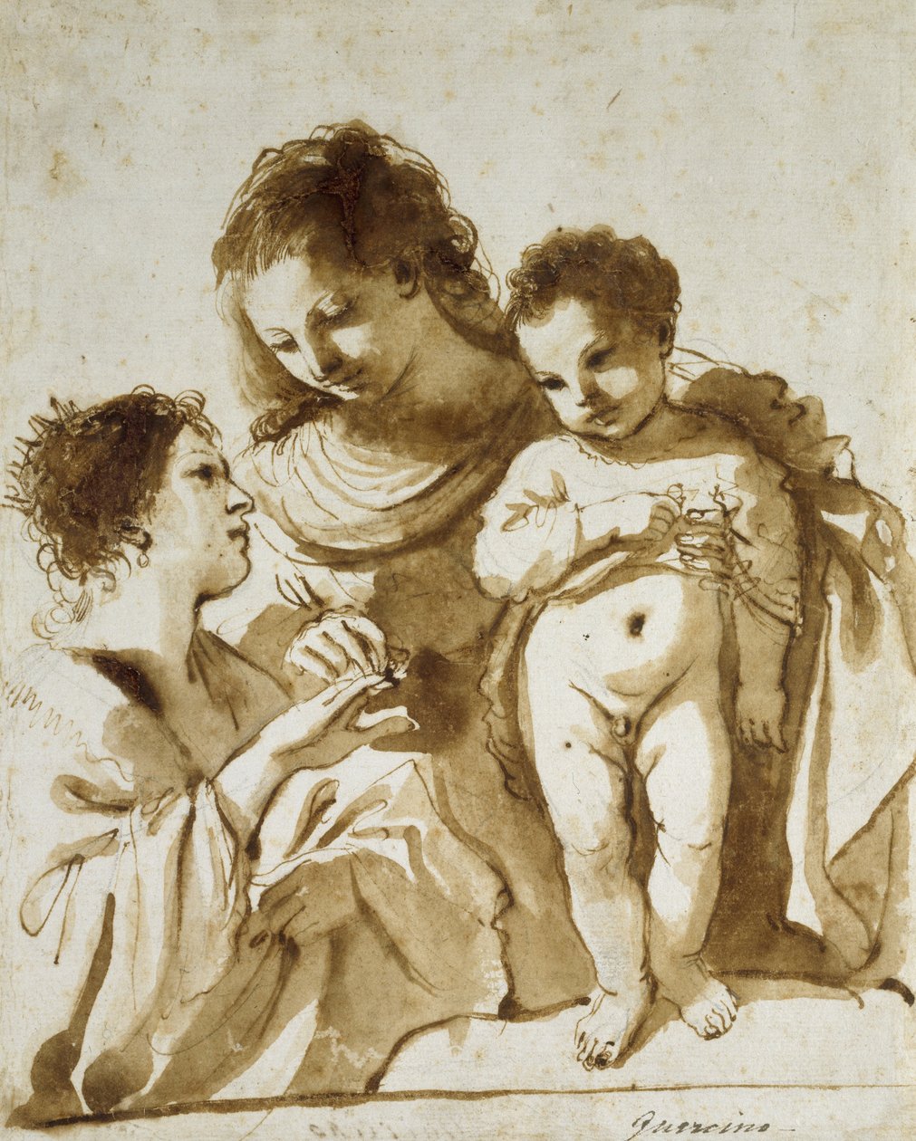 Le mariage mystique de Sainte Catherine, 1618 - 1619 - Giovanni Francesco Barbieri