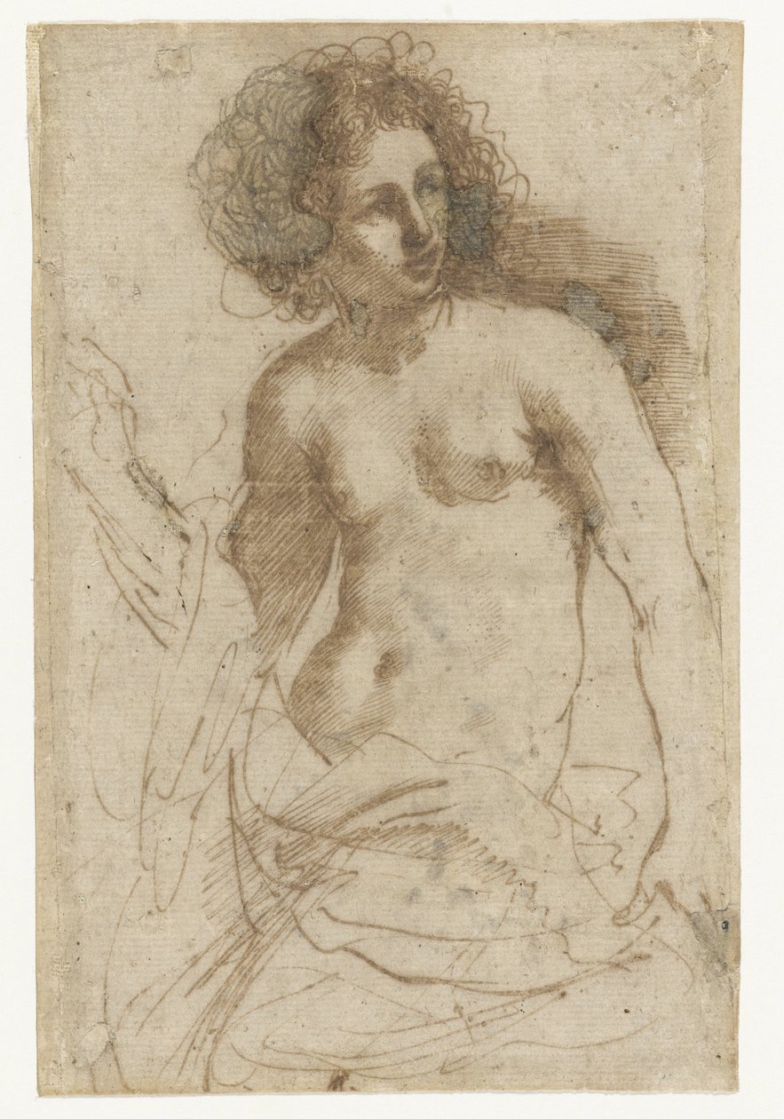 Femme à demi-nue debout - Guercino