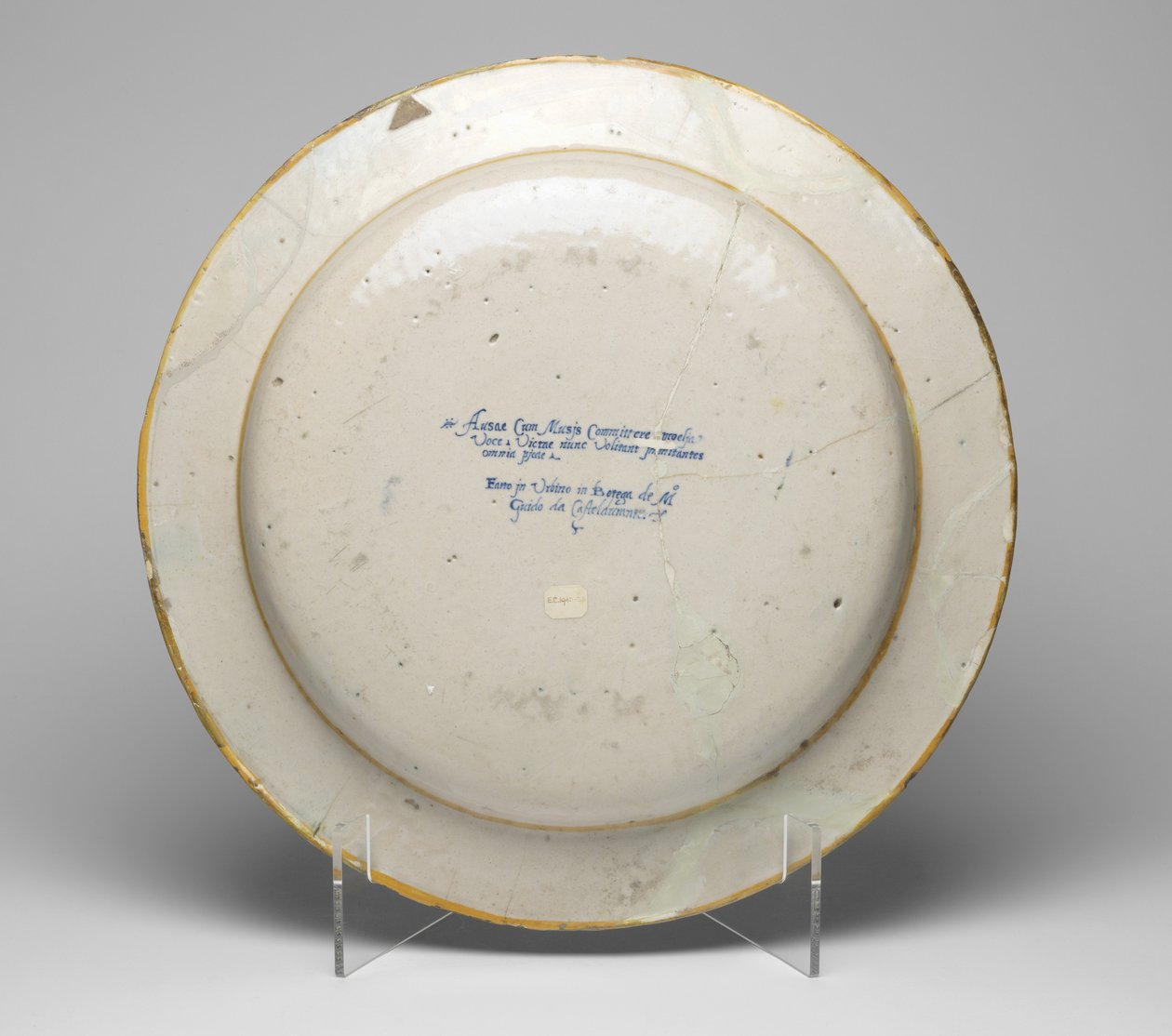 Revers du plat représentant le Concours entre les Muses et les Piérides, vers 1545-50 - Guido Durantino