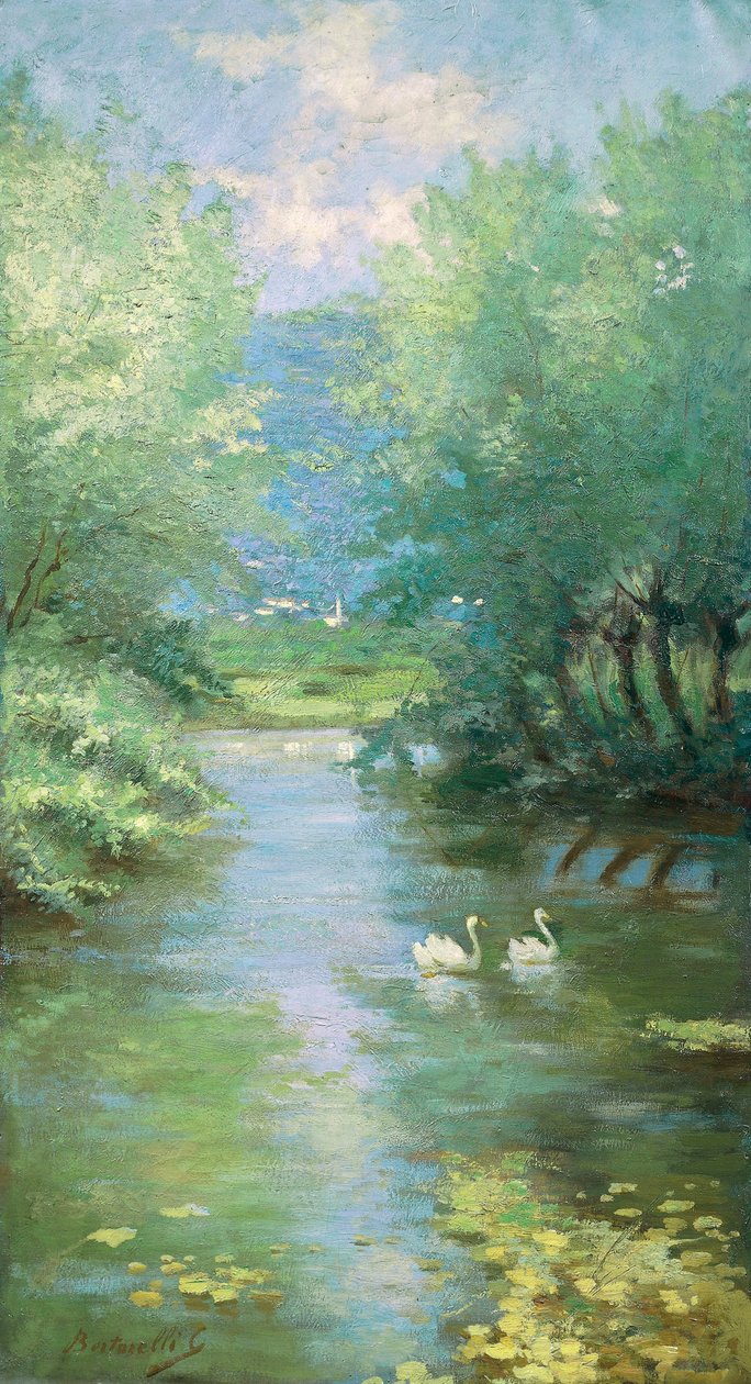 Paysage avec cygnes - Guido Bertarelli
