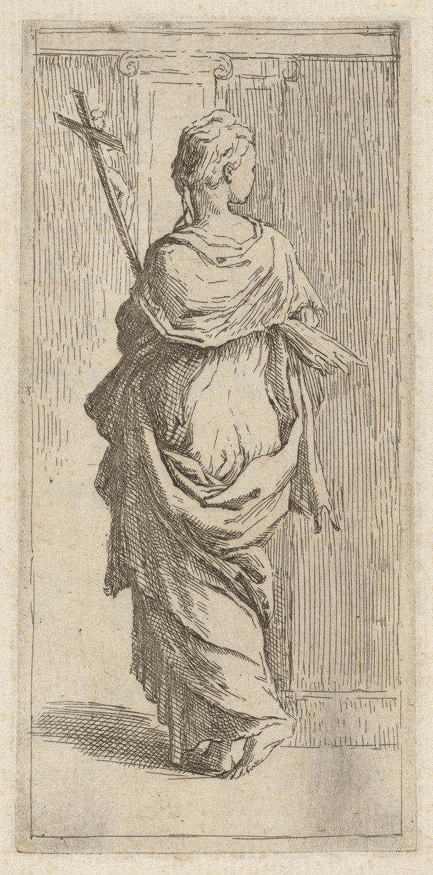 Une fille avec un crucifix - Guido Reni, after Parmigianino