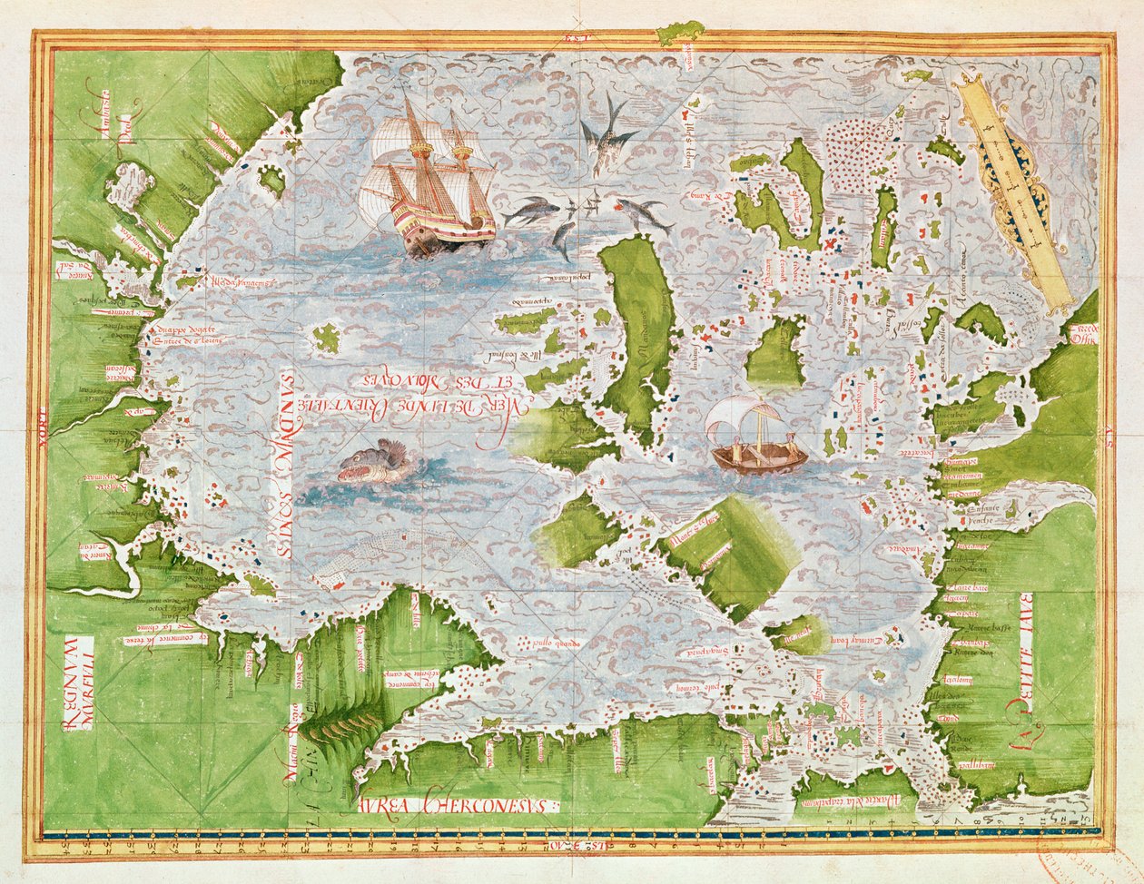 Fol.30v Carte de la mer des Moluques, tirée de la 