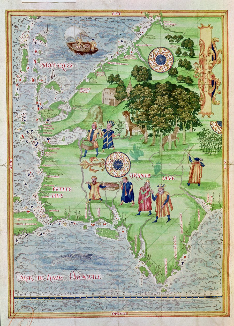 Fol.32v Le Commerce des épices aux Moluques, de 