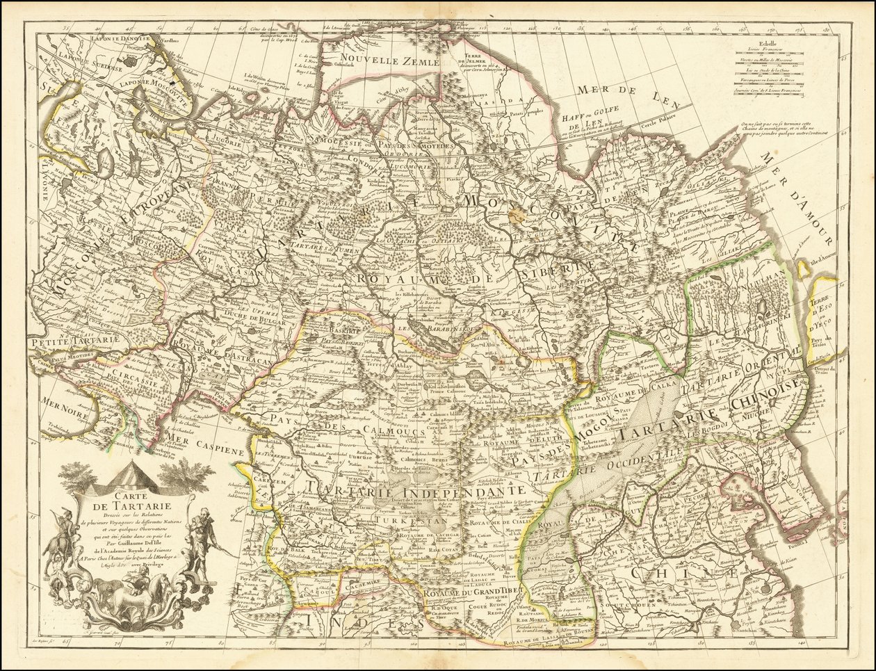 Carte de 1706 - Carte de la Tartarie - Guillaume Delisle
